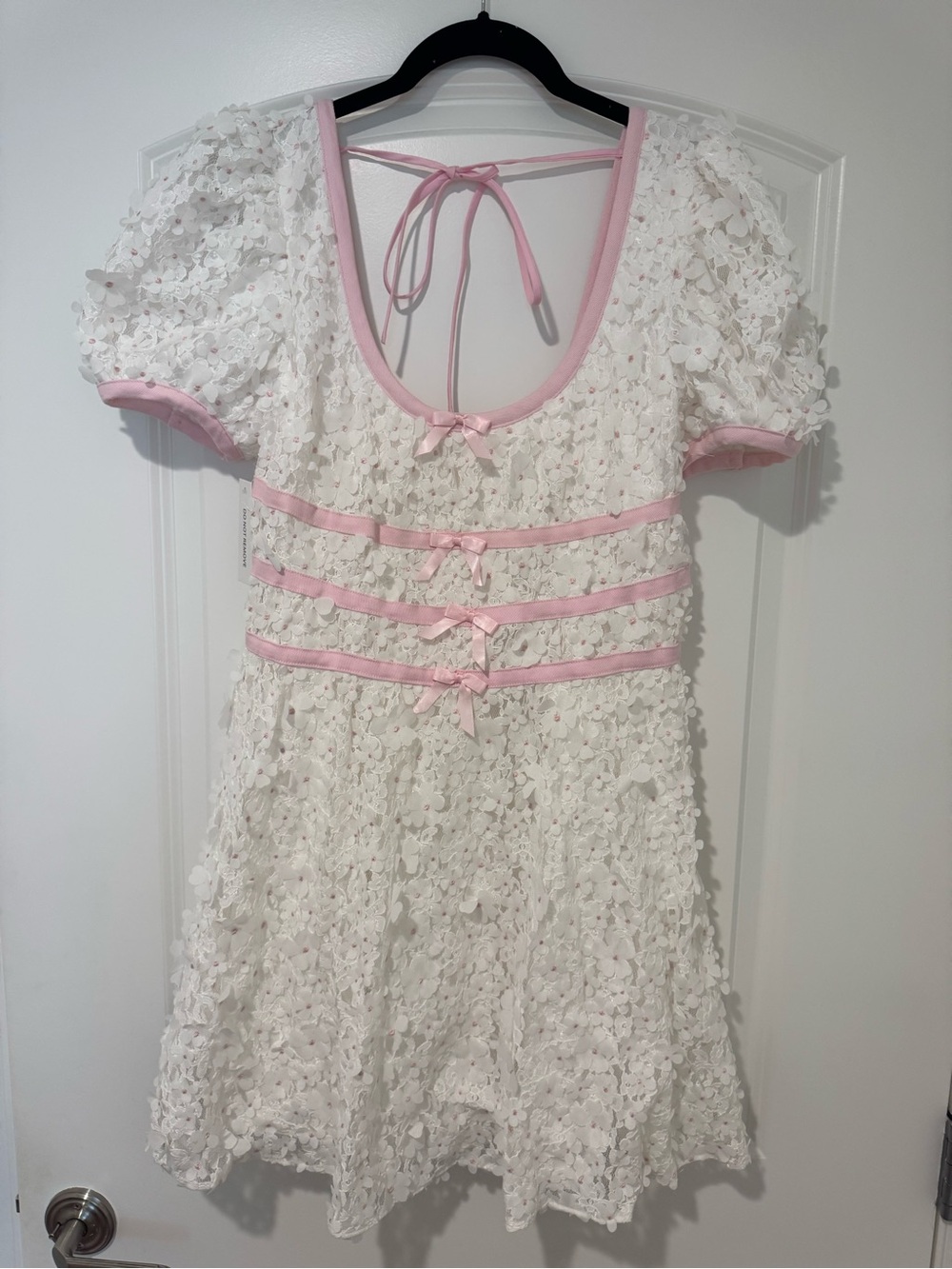 For Love and Lemons Stacked Blossom Lace Mini Dress - Picture 8 of 14